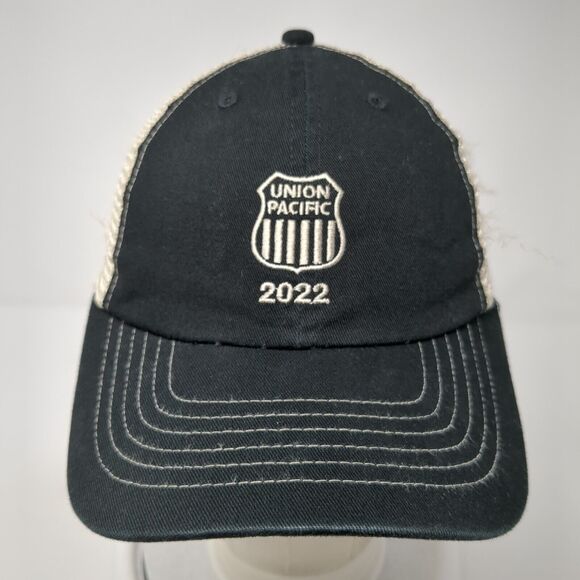 Union Pacific 2022 Slideback Trucker Hat Black OS Adjustable Mesh Back Sportsman - Picture 2 of 8